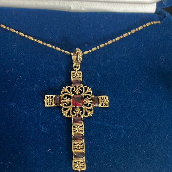 Camrose & Kross ruby cross necklace - Picture 3 of 4